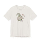 Floral Squirrel Tee | Botanical Wildlife Graphic T-Shirt