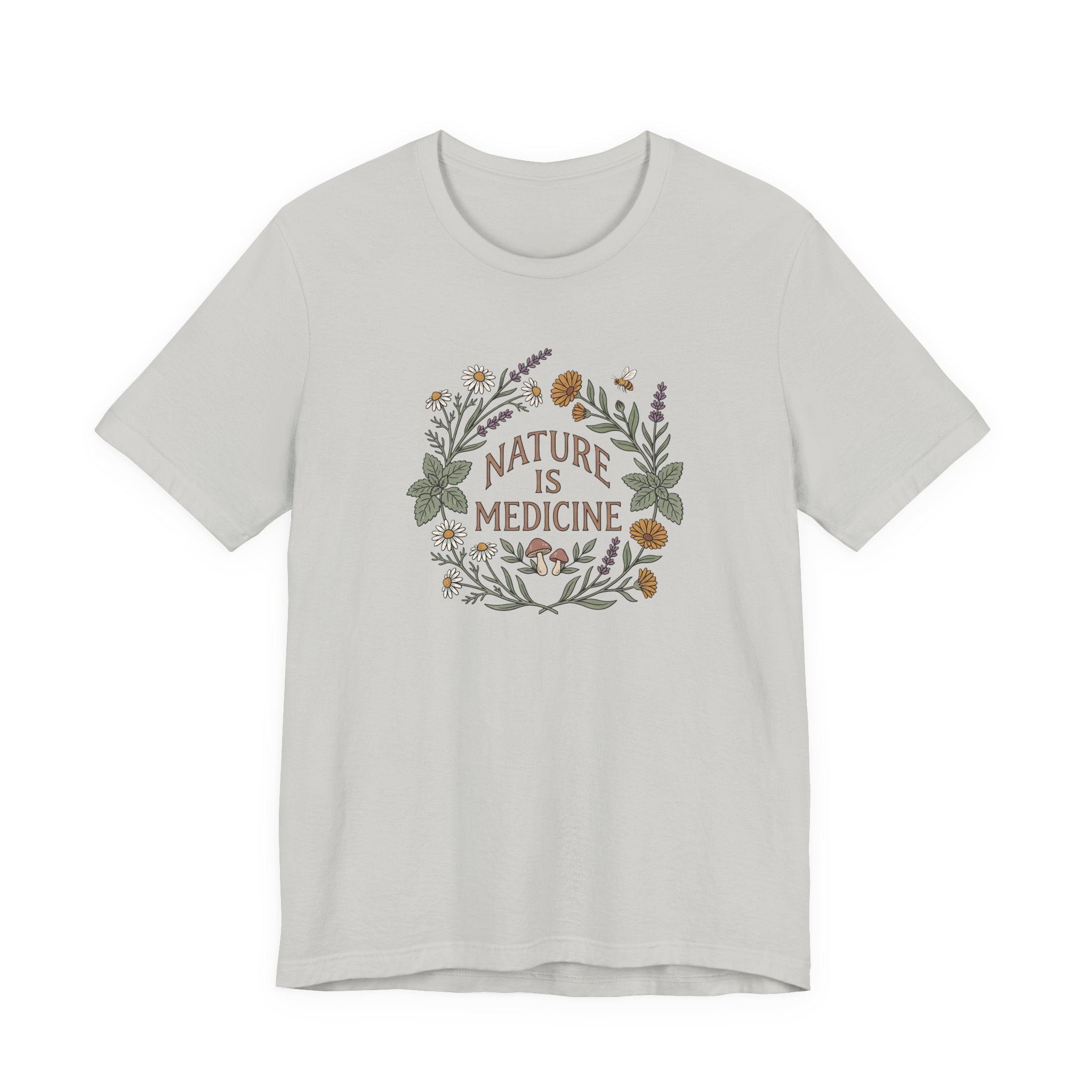 Nature Is Medicine Tee | Botanical Folk Art Shirt