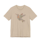 Floral Hummingbird Tee | Botanical Bird Graphic Tee