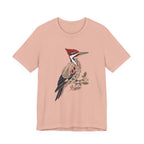 Woodpecker Illustration Tee | Botanical Wildlife Bird T-Shirt