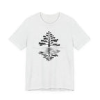 Pine Tree Reflection Tee | Minimal Nature Graphic T-Shirt