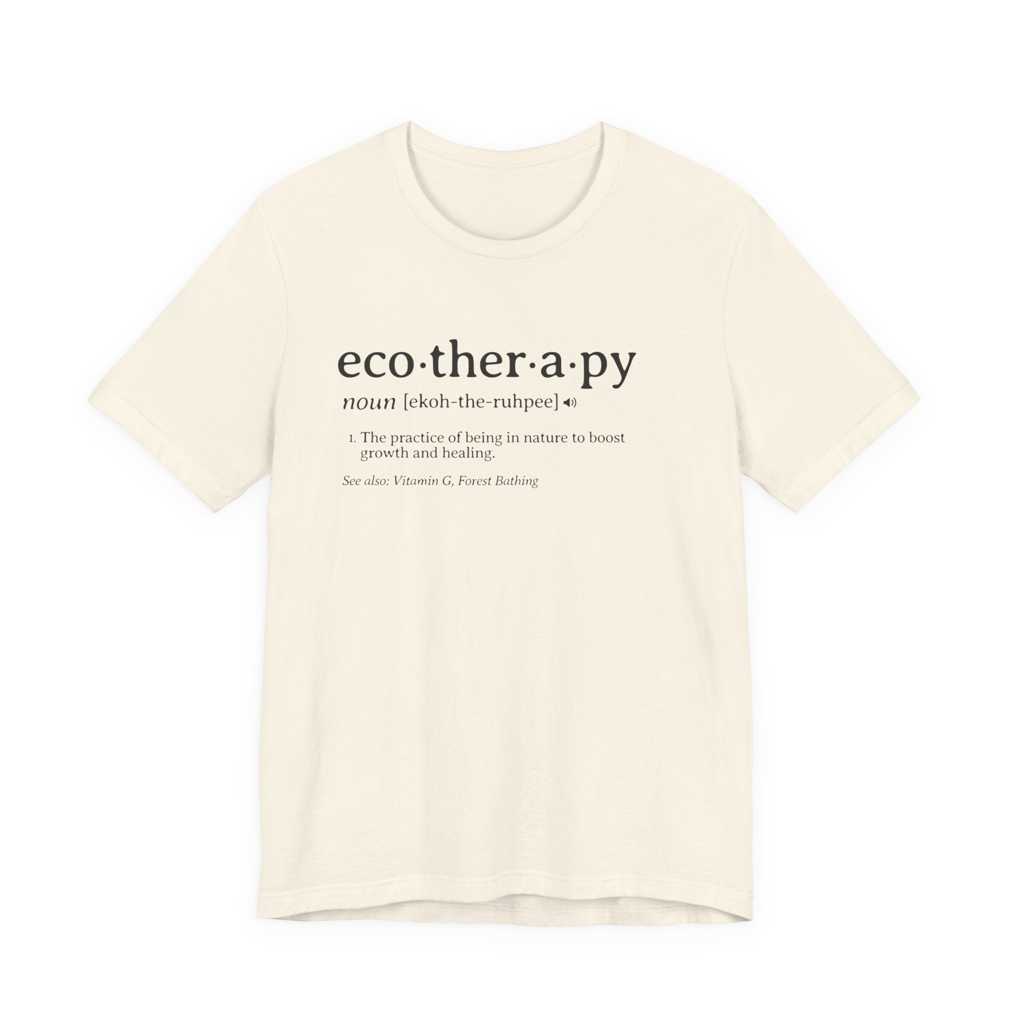 Ecotherapy definition tee | Nature therapy text design