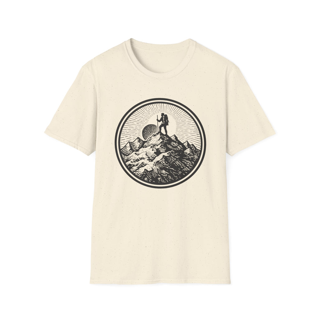 Hiking to the Summit Badge -Adventure Graphic T-Shirt