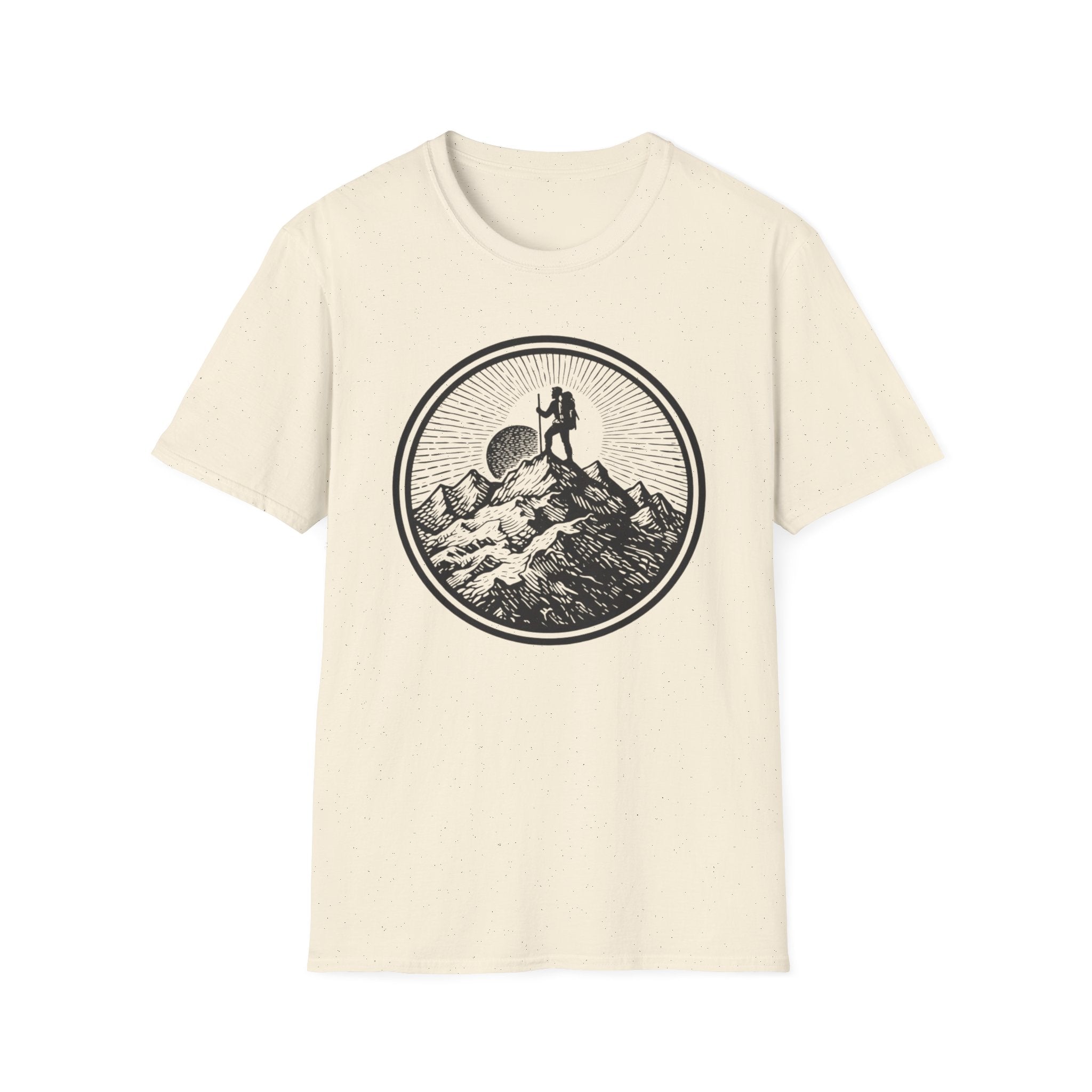 Hiking to the Summit Badge -Adventure Graphic T-Shirt