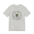 Botanical Bee Wildflower Tee | Vintage Naturalist Illustration Bumblebee T-Shirt
