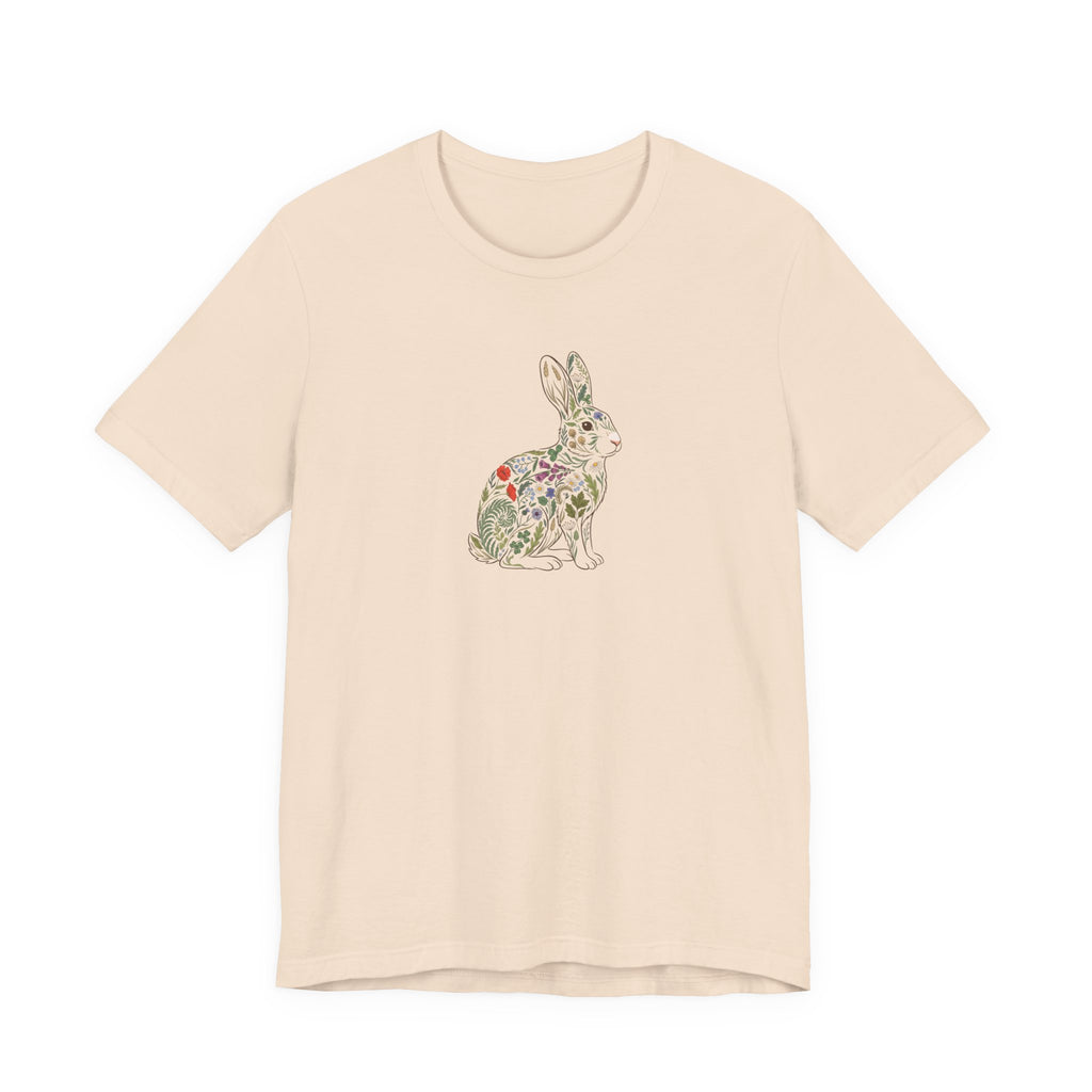 Floral Hare Tee | Botanical Wildlife Graphic T-Shirt