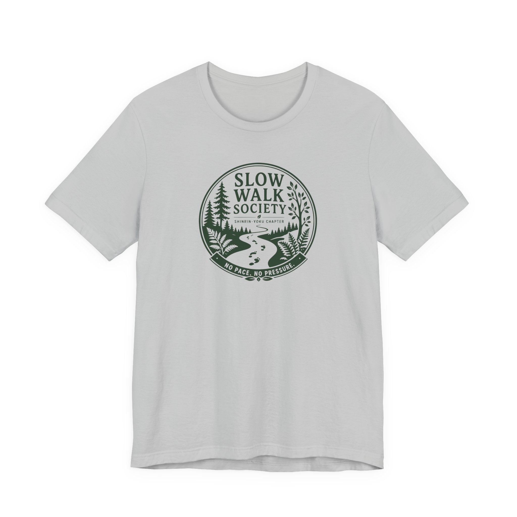 Slow Walk Society badge tee | Nature trail graphic T-Shirt