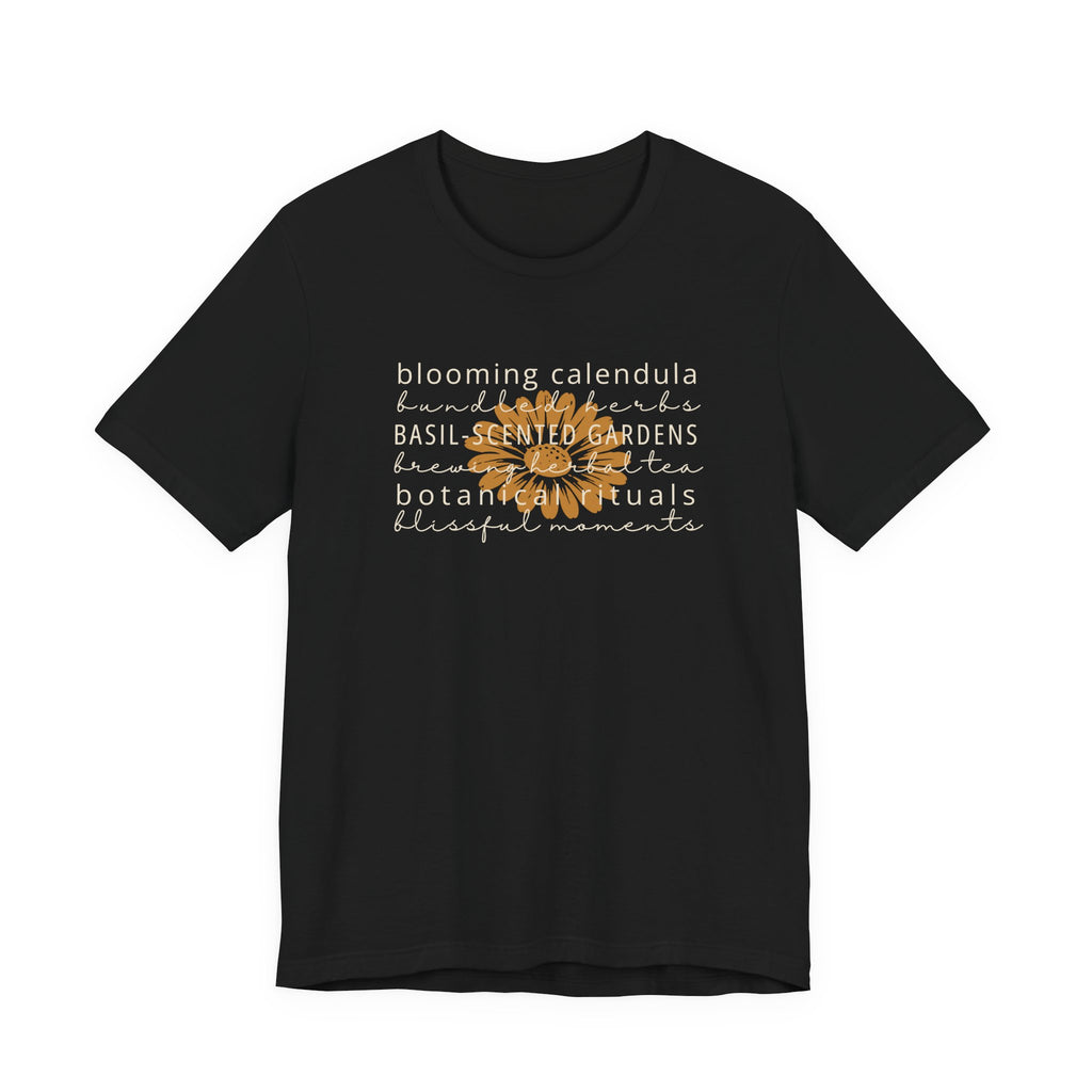 Blooming Calendula Tee | Botanical Wellness Herbal T-Shirt