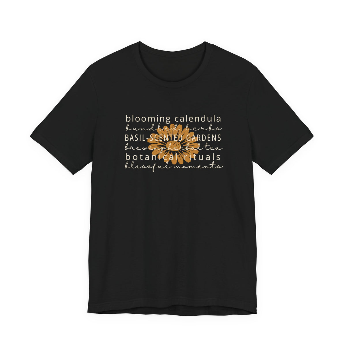 Blooming Calendula Tee | Botanical Wellness Herbal T-Shirt