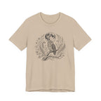 Moonlit Barred Owl Tee | Vintage Botanical Owl T‑Shirt