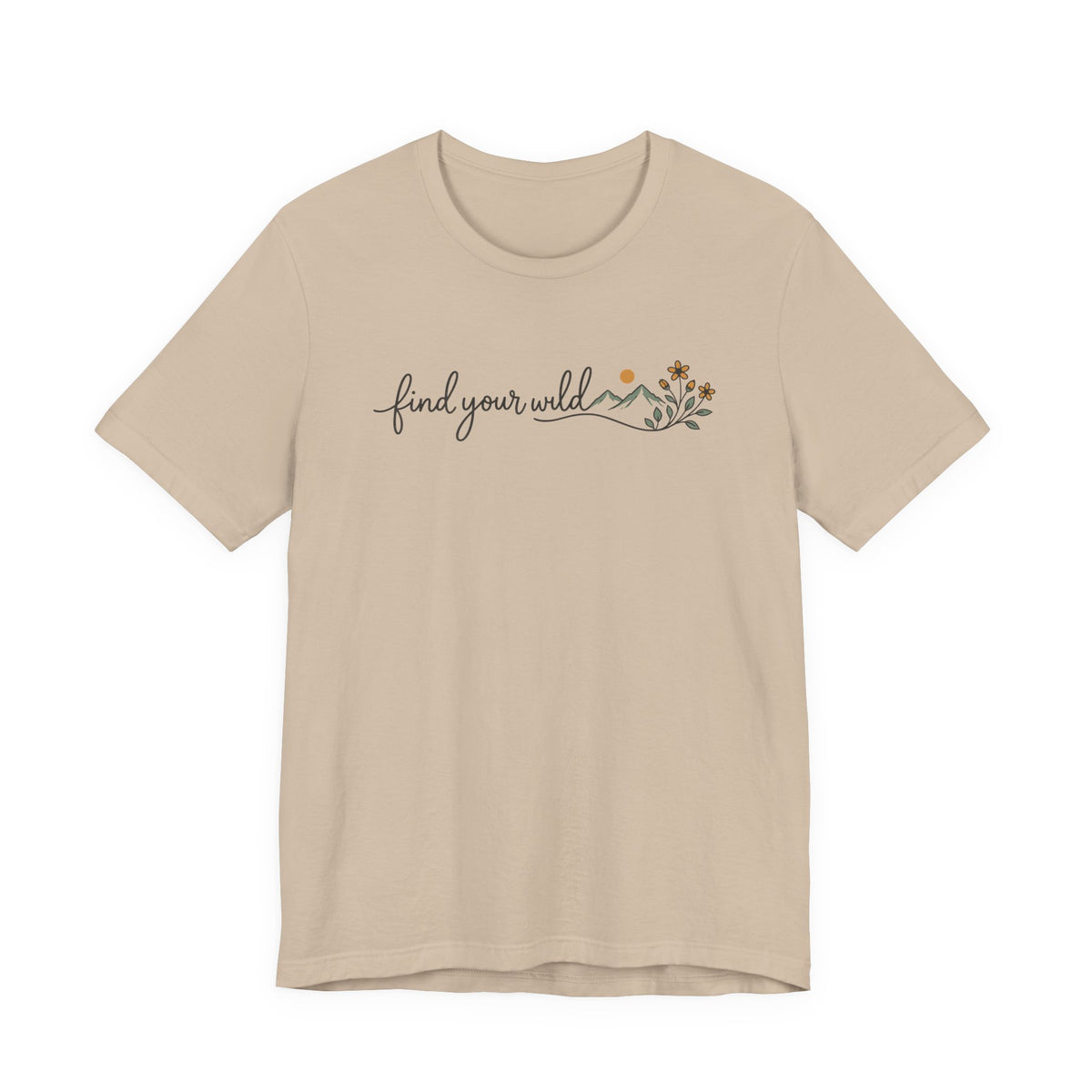 Find Your Wild Tee | Line Art Illustration T-Shirt