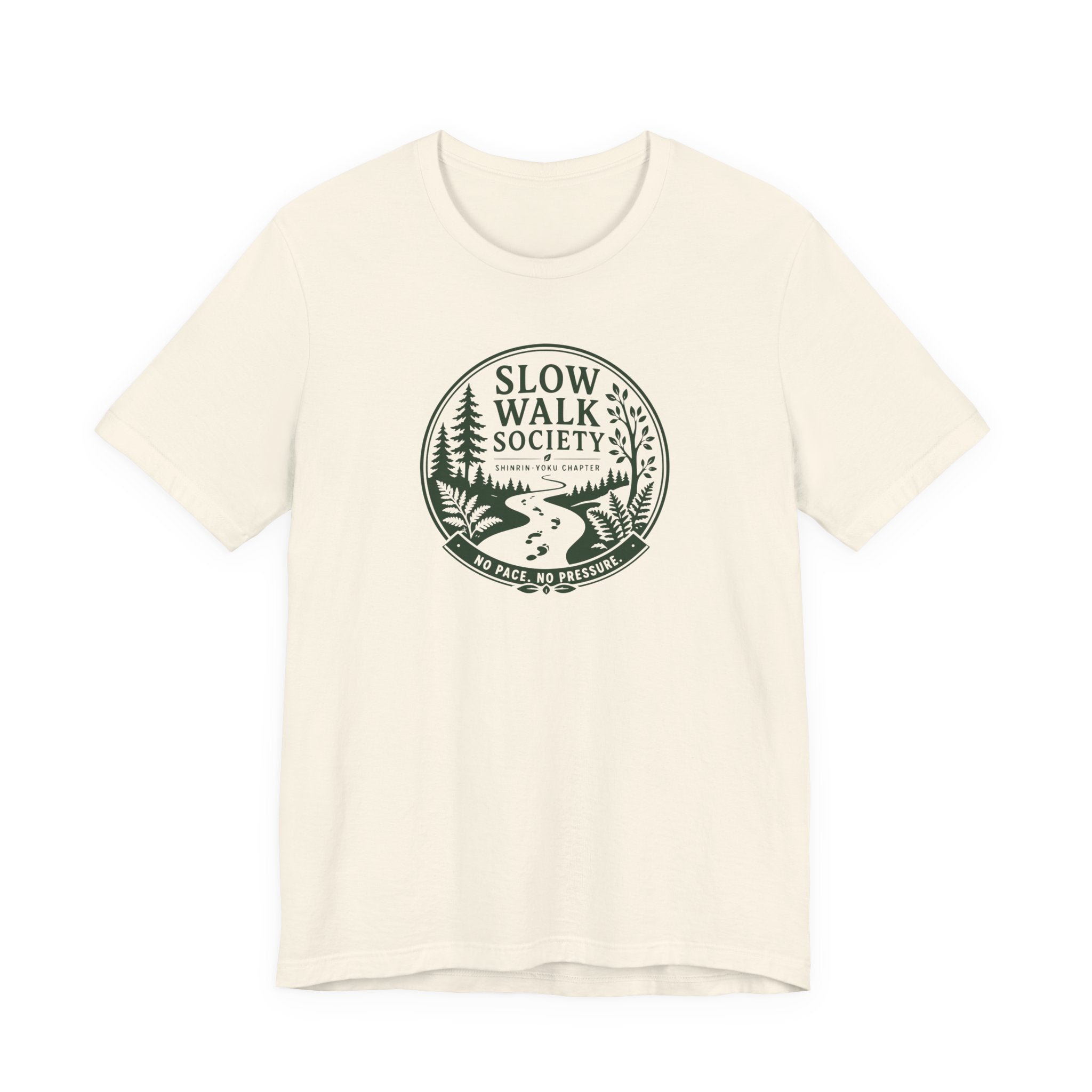 Slow Walk Society badge tee | Nature trail graphic T-Shirt