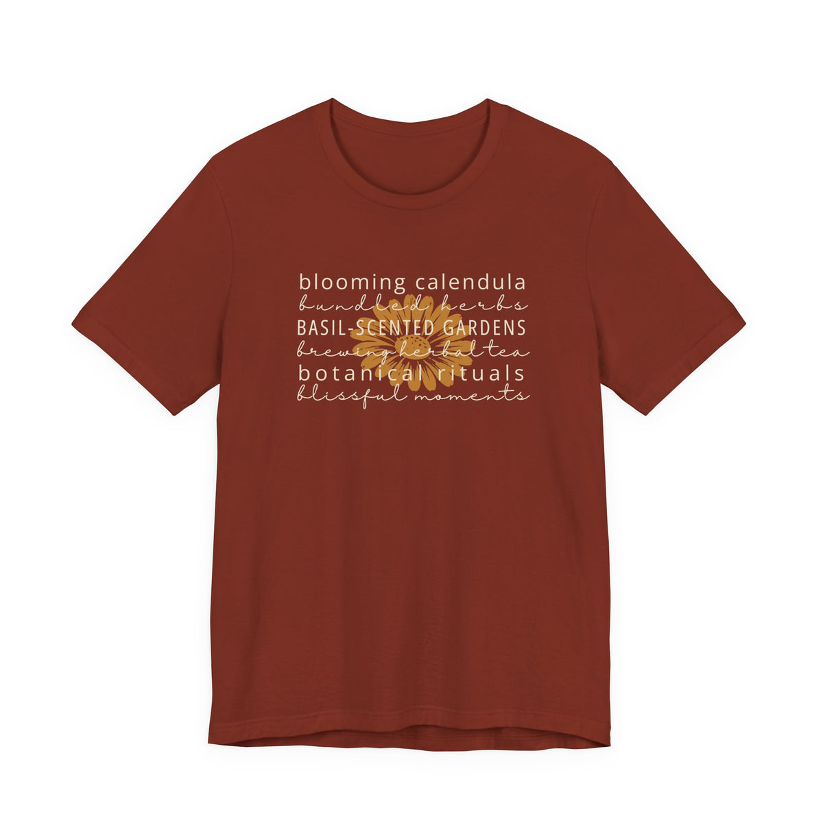 Blooming Calendula Tee | Botanical Wellness Herbal T-Shirt
