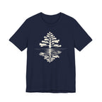 Pine Tree Reflection Tee | Minimal Nature Graphic T-Shirt