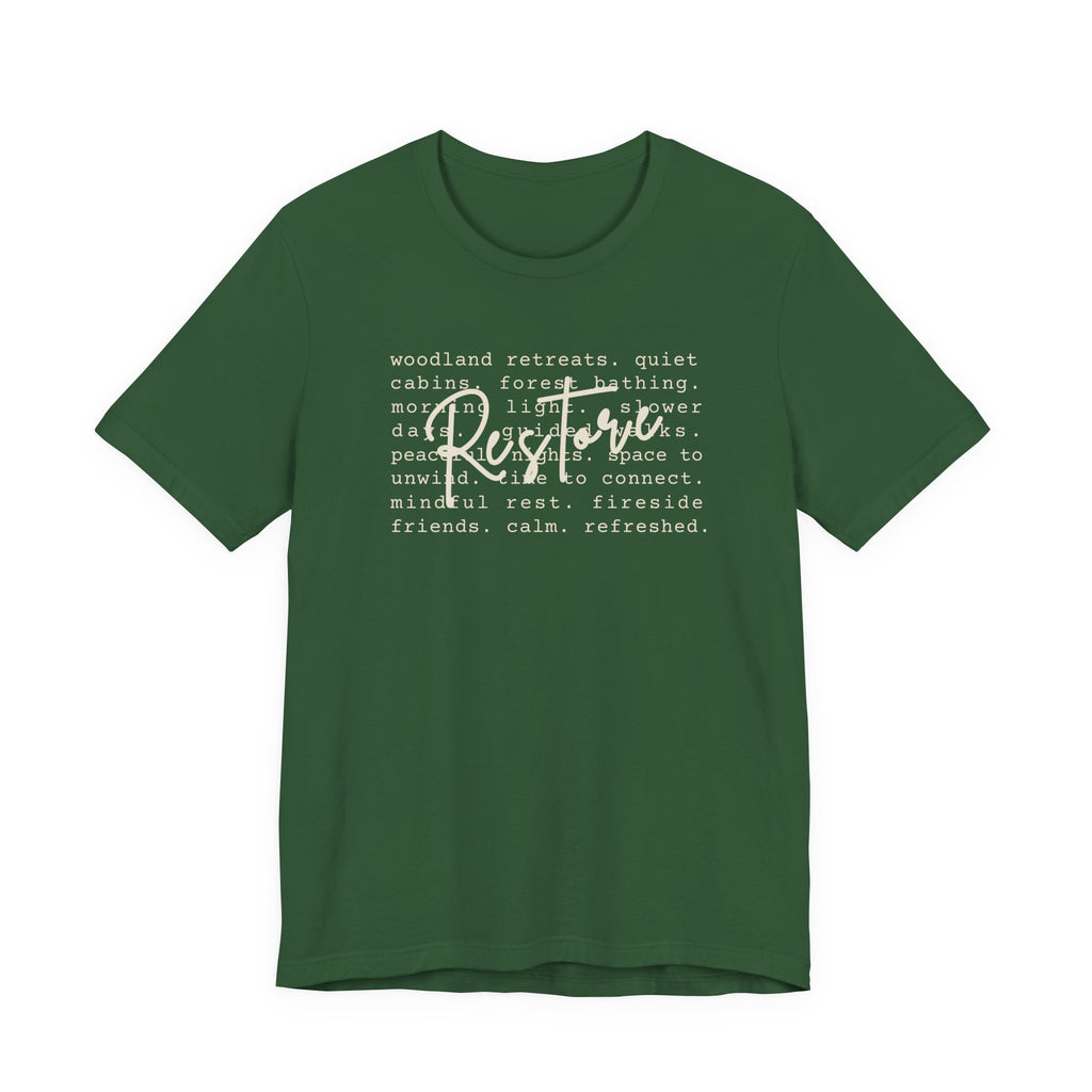 Restore Tee | Nature Retreat & Outdoor Wellness T-Shirt