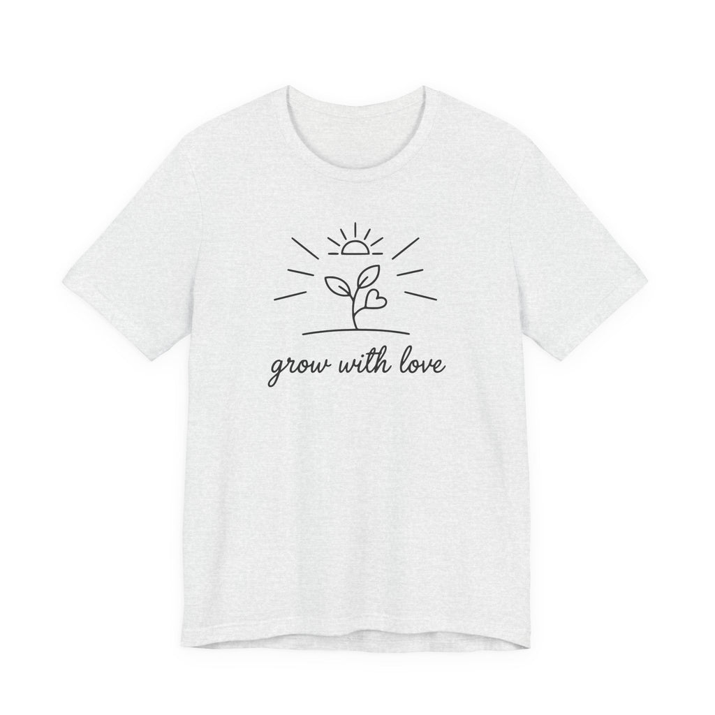 Grow With Love plant illustration T-Shirt | simple botanical tee