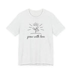 Grow With Love plant illustration T-Shirt | simple botanical tee