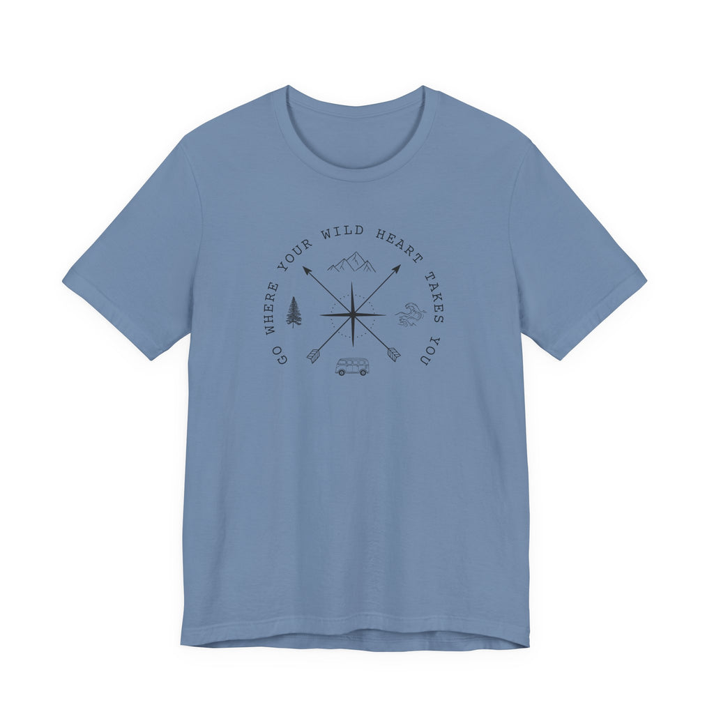 Wild Heart Compass Tee | Crossed Arrows Adventure Shirt