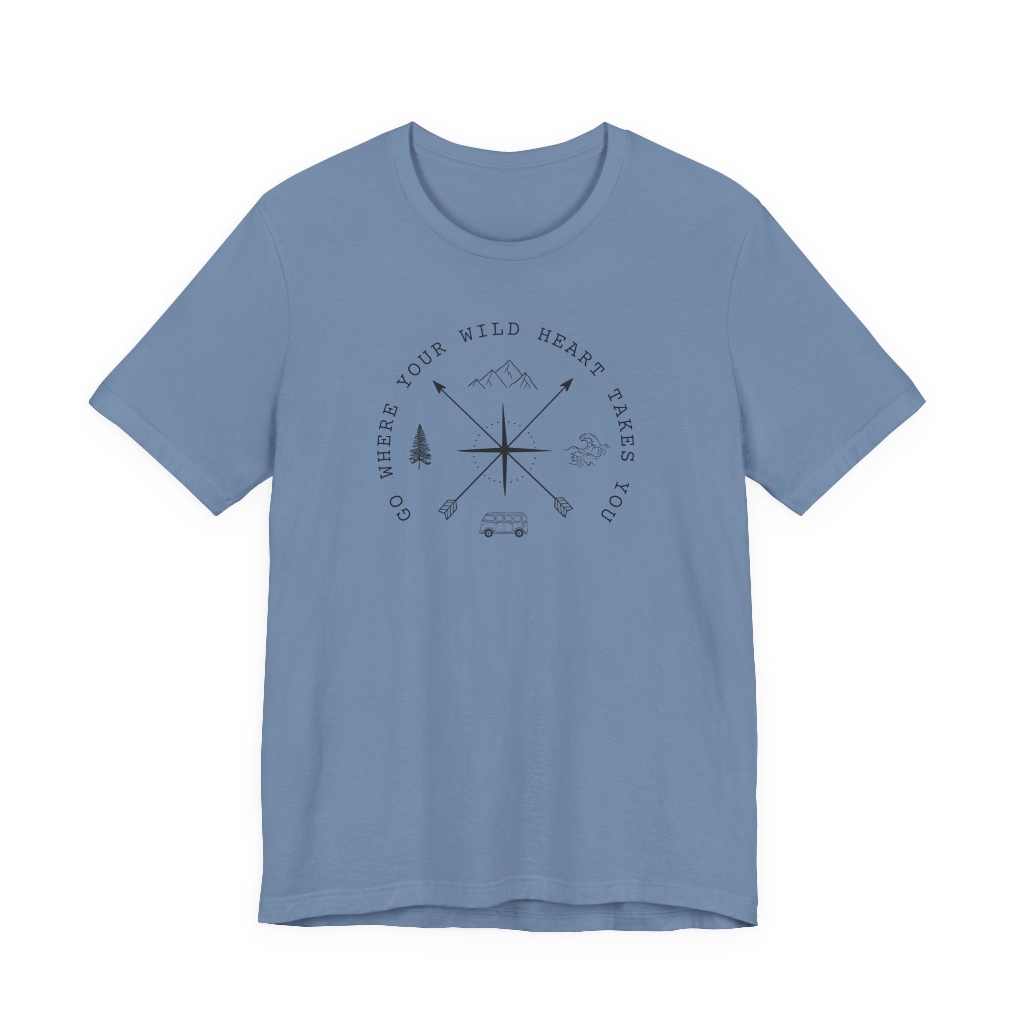 Wild Heart Compass Tee | Crossed Arrows Adventure Shirt