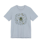 Botanical Bee Wildflower Tee | Vintage Naturalist Illustration Bumblebee T-Shirt