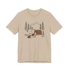 Bear Family Forest Tee | Mama Bear & Cubs Graphic T-Shirt
