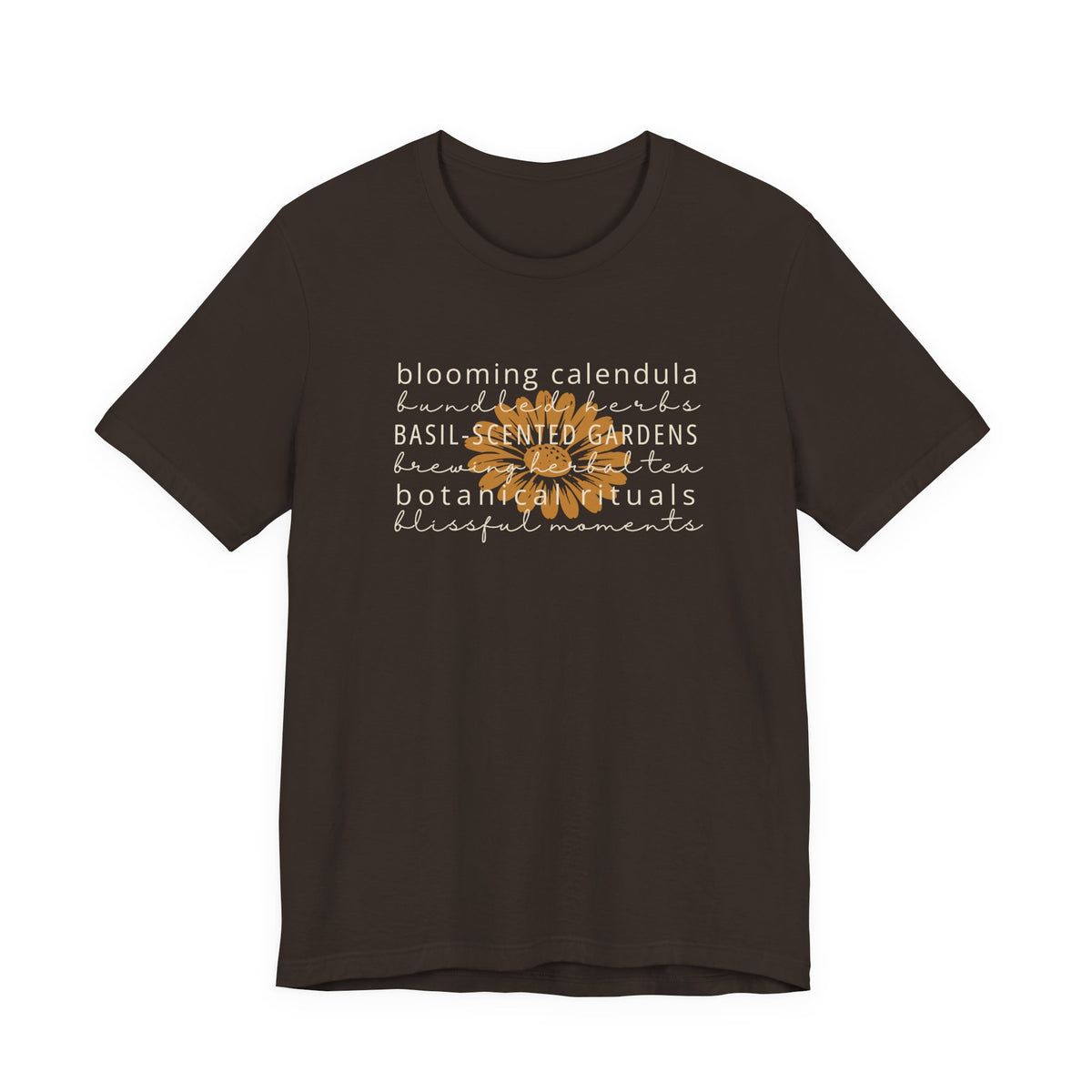 Blooming Calendula Tee | Botanical Wellness Herbal T-Shirt