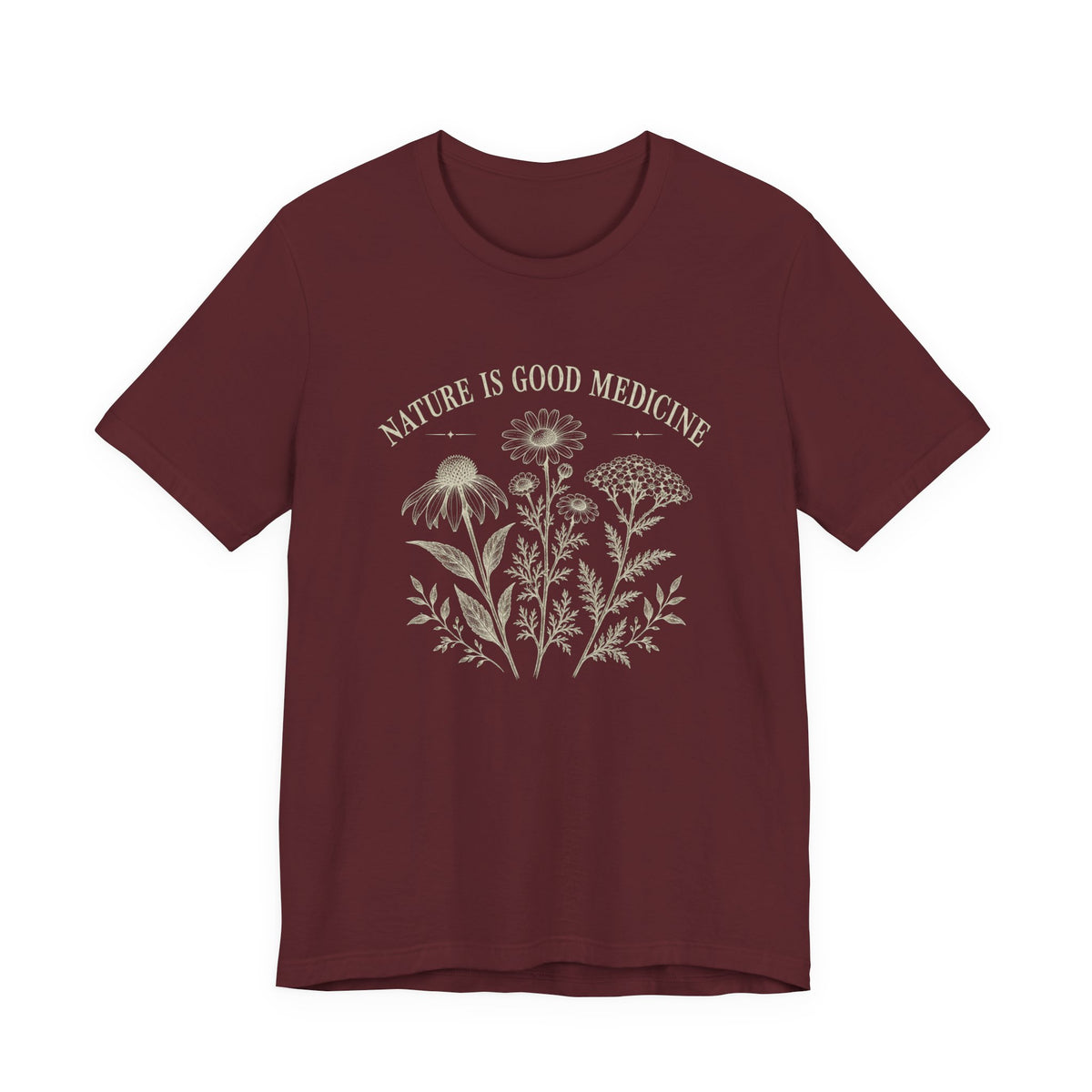 Nature Is Good Medicine T-Shirt | Botanical Healing Graphic Tee