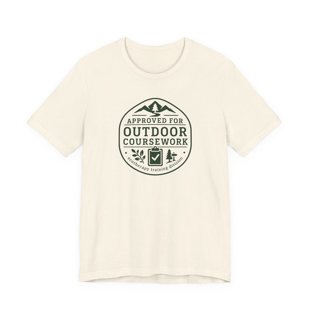 Approved for Outdoor Coursework T-Shirt | Hiking Badge Design
