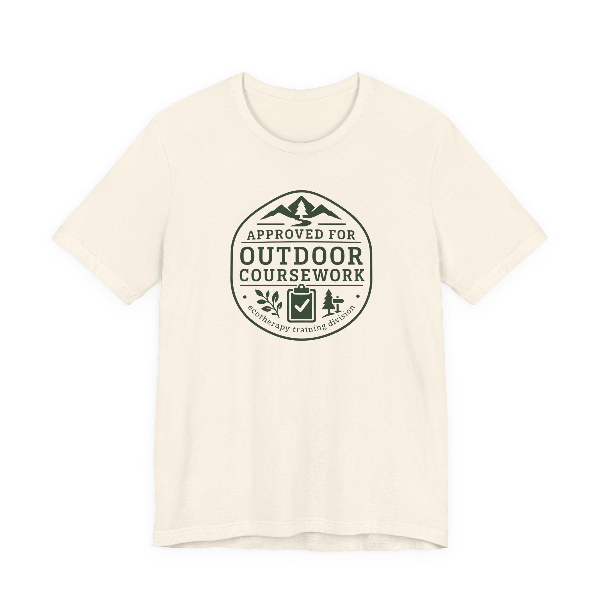 Approved for Outdoor Coursework T-Shirt | Hiking Badge Design