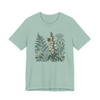 Botanical Fern & Foxglove Tee | Vintage Wildflower Nature T-Shirt