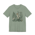 Botanical Fern & Foxglove Tee | Vintage Wildflower Nature T-Shirt