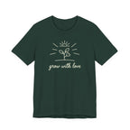 Grow With Love plant illustration T-Shirt | simple botanical tee