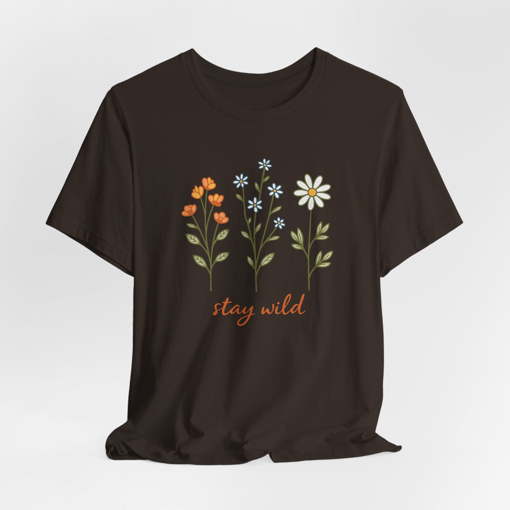 Wildflower Stems Stay Wild Tee | Floral graphic tee