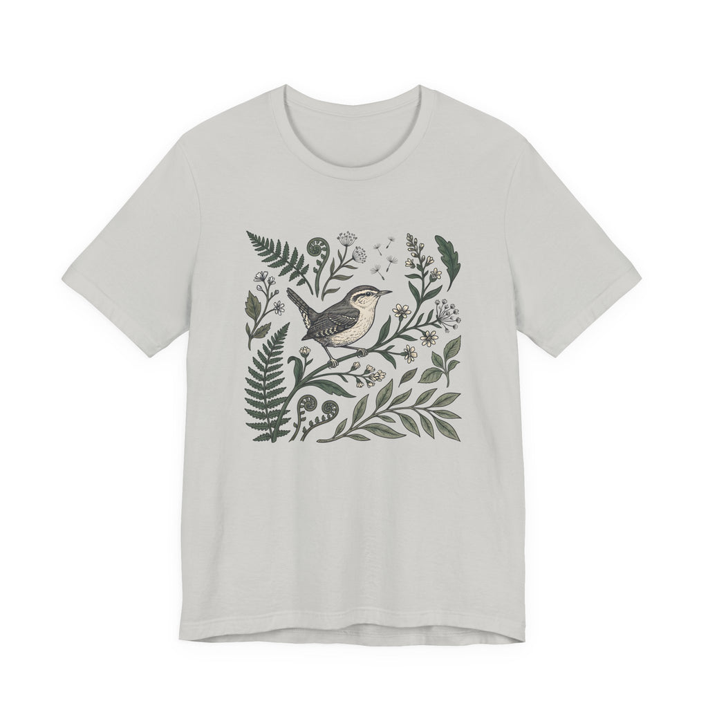 Wren & Fern Graphic Tee | Botanical Bird T-Shirt