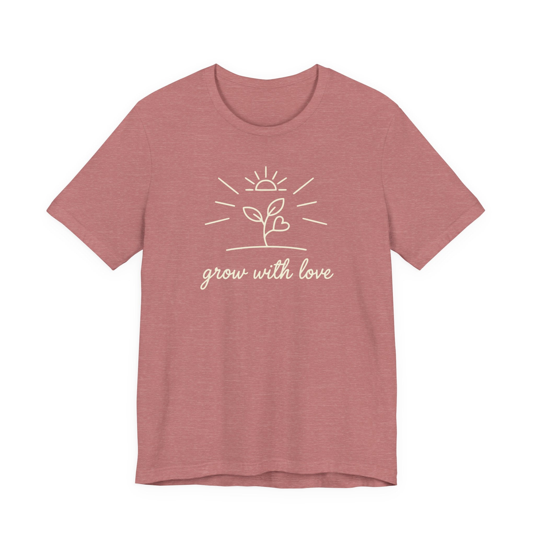 Grow With Love plant illustration T-Shirt | simple botanical tee