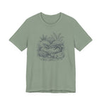 Botanical Salamander Tee on Mossy Rock | Vintage Naturalist Nature Illustration T-Shirt