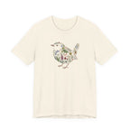 Floral Wren T‑Shirt | Botanical Wildlife Graphic T-Shirt