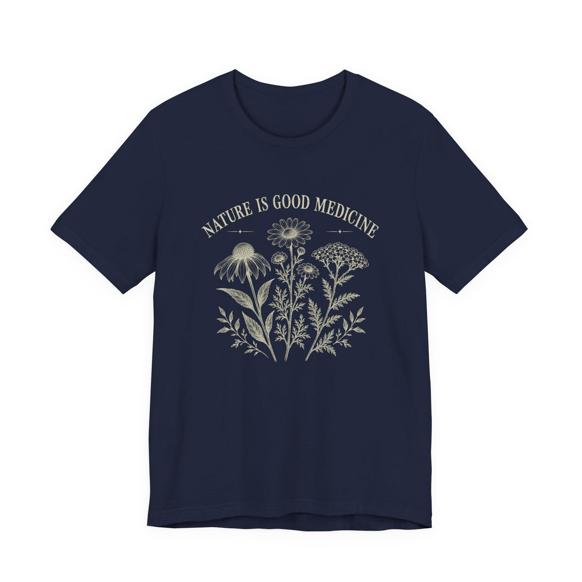 Nature Is Good Medicine T-Shirt | Botanical Healing Graphic Tee
