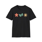 Horizontal Nature Icons Graphic T-Shirt