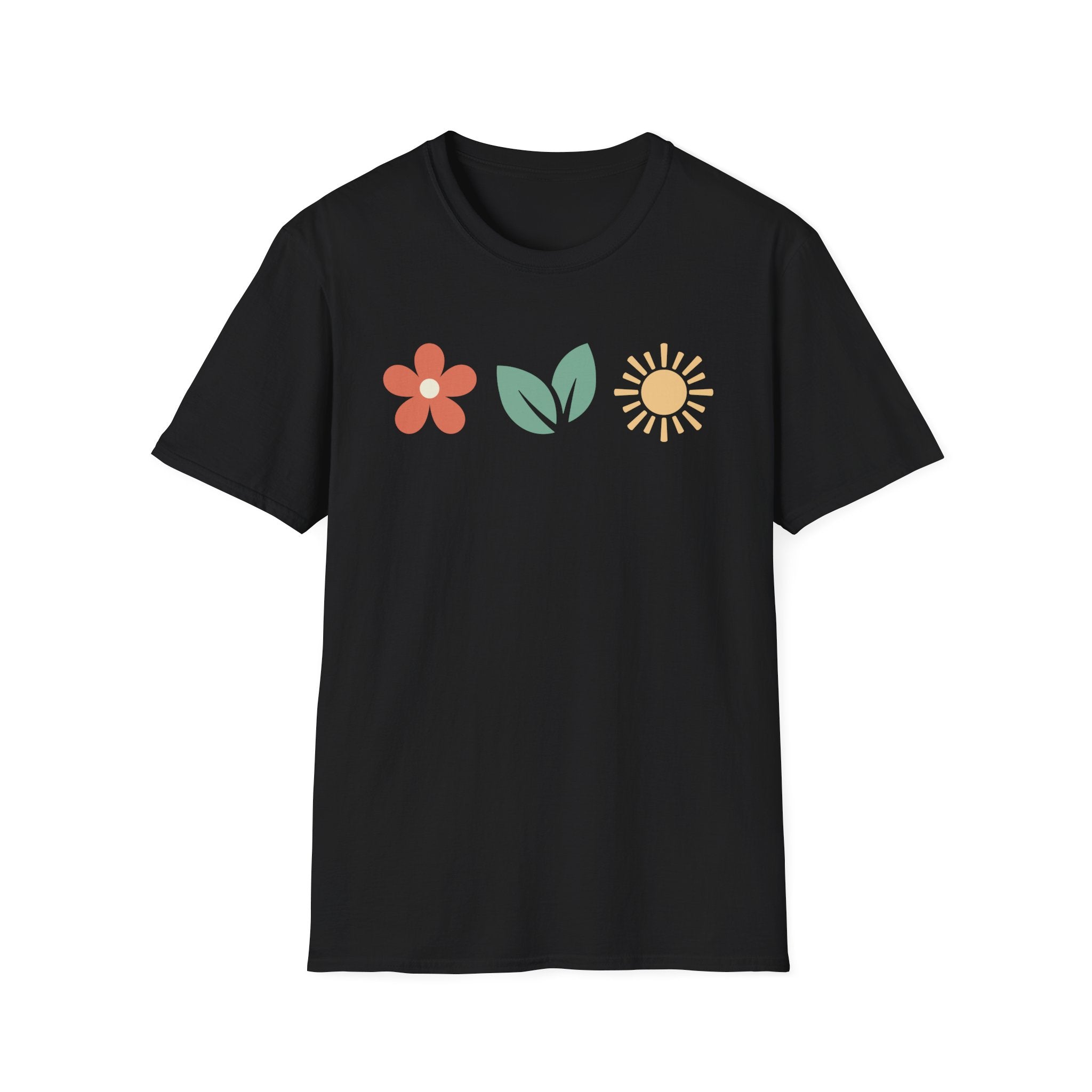 Horizontal Nature Icons Graphic T-Shirt