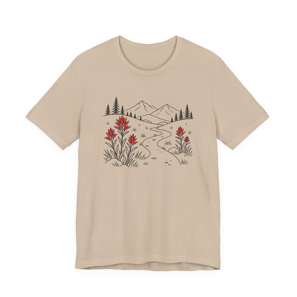 Scarlet Paintbrush Wildflowers T-Shirt | Mountain Meadow Tee