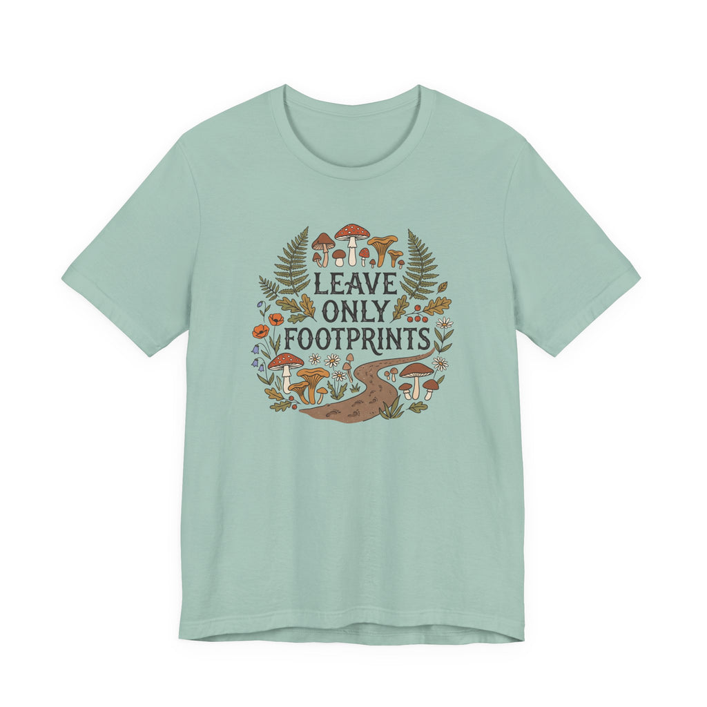 Leave Only Footprints Tee | Woodland Folk Art Shirt