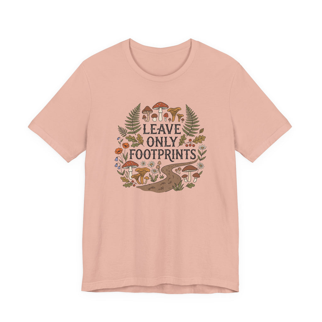Leave Only Footprints Tee | Woodland Folk Art Shirt