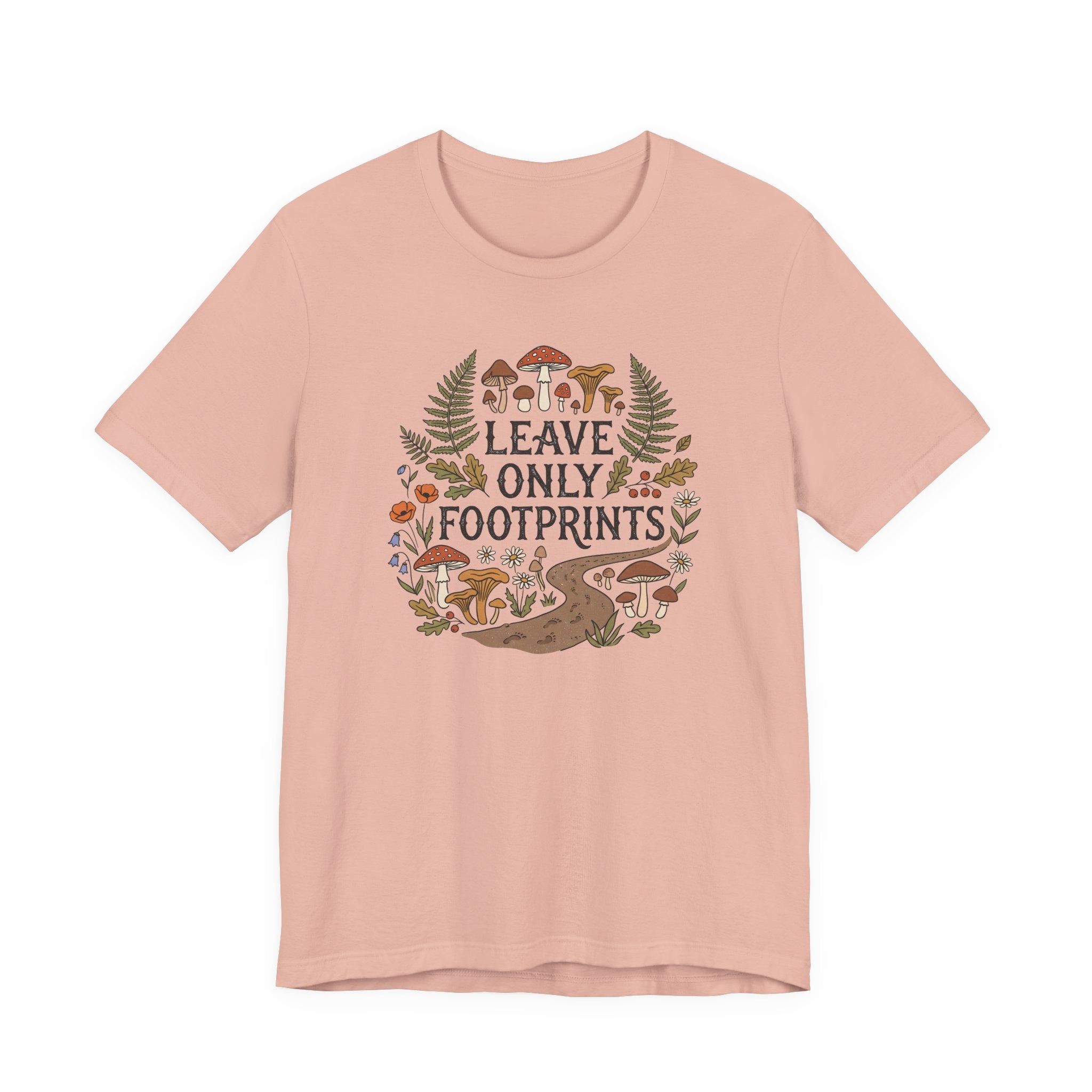 Leave Only Footprints Tee | Woodland Folk Art Shirt