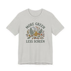 More Green Less Screen Tee | Woodland Folk Art Shirt