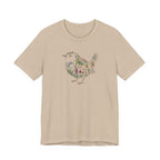 Floral Wren T‑Shirt | Botanical Wildlife Graphic T-Shirt