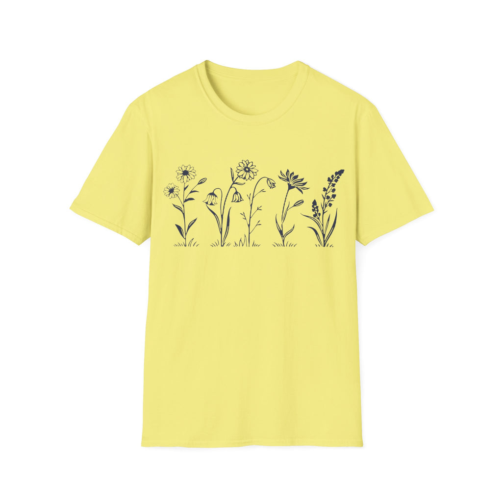 Wildflower Botanical Illustration T-Shirt