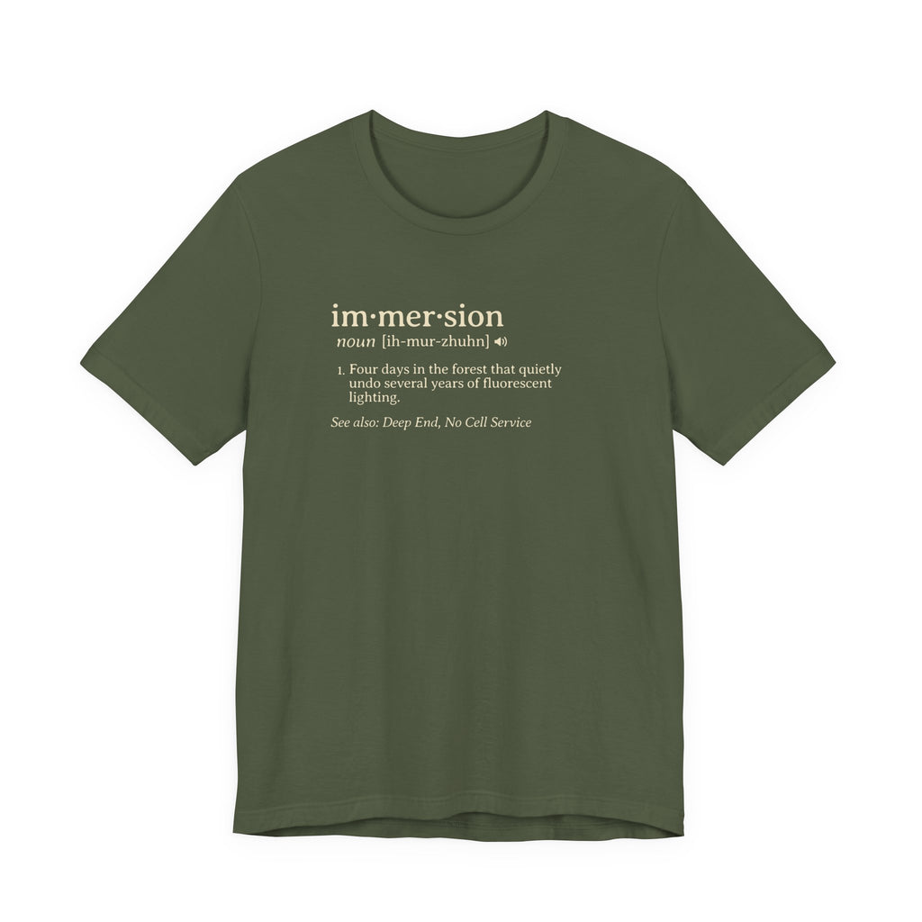Immersion Definition Tee | Funny Dictionary Shirt
