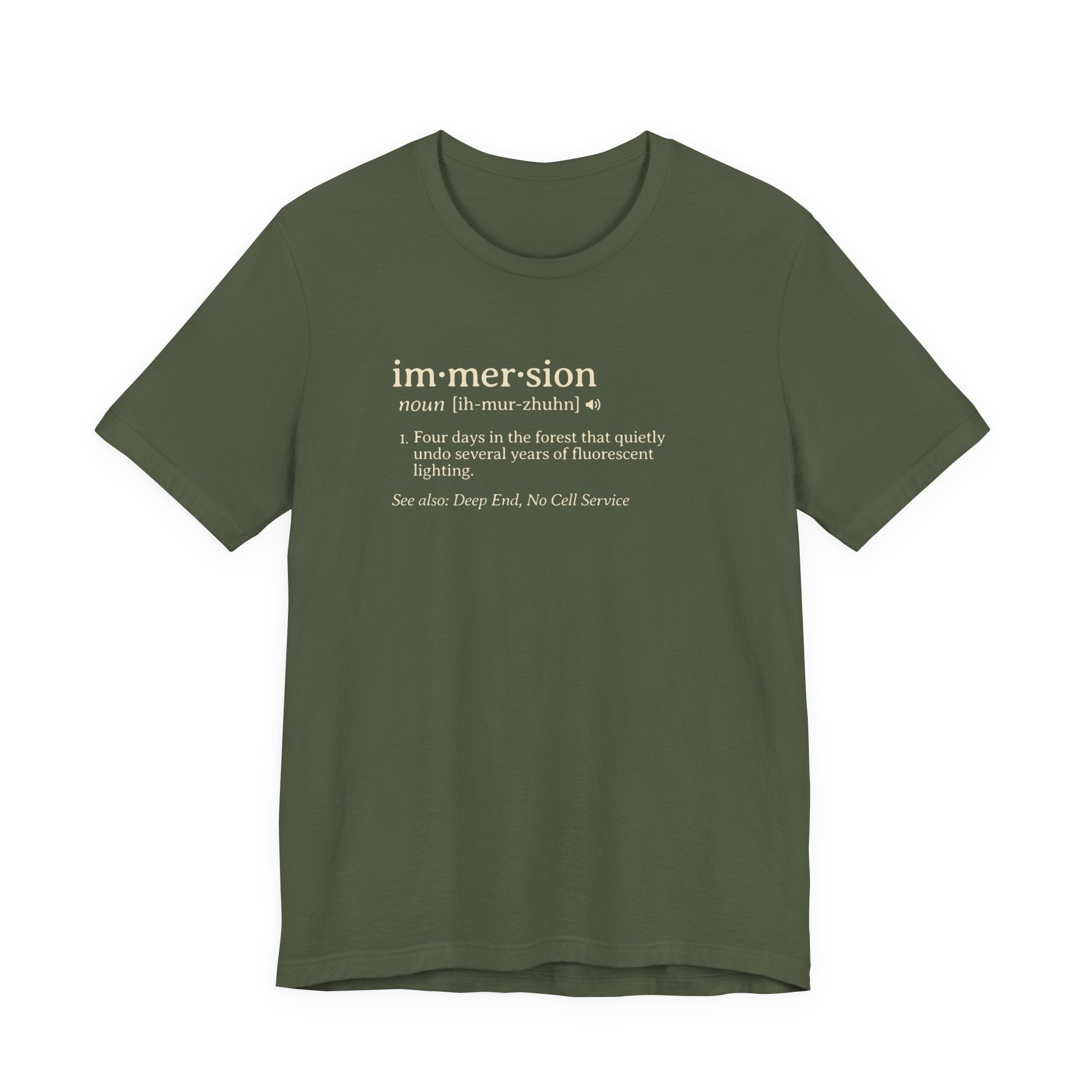Immersion Definition Tee | Funny Dictionary Shirt
