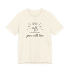 Grow With Love plant illustration T-Shirt | simple botanical tee